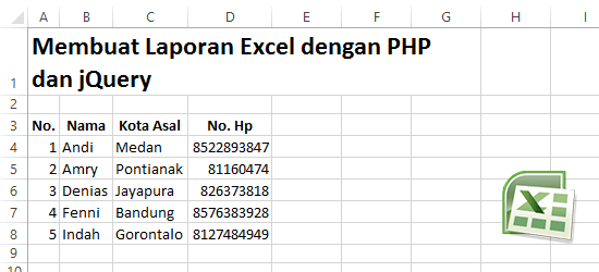 Membuat Laporan Excel Dengan Php Dan Jquery Eplusgo 1612