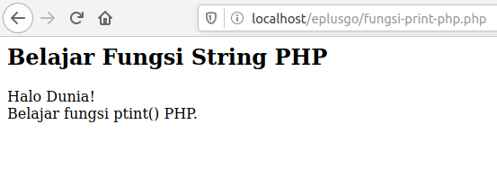 Fungsi print PHP