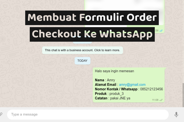 Membuat Formulir Order Checkout Ke WhatsApp
